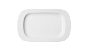 Блюдо Башкирский фарфор Белая Принц L 240 мм, B 153 мм артикул ИТП 03.240