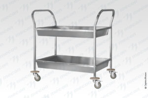 Тележка для сбора посуды ТДПп - 800*500*860 "Profi Inox", 2 уровня