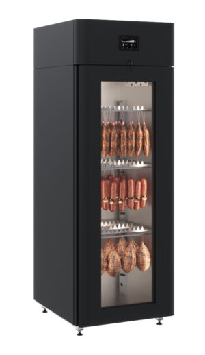 Холодильный шкаф Polair CS107 Salami blaсk (со стеклянной дверью)