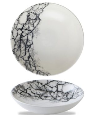 Салатник CHURCHILL Kintsugi Accents Quartz Black 1140 мл, D 248 мм артикул KAQBEVB91