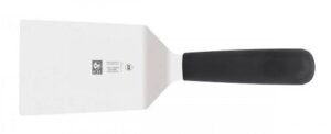 Лопатка кулинарная Icel 275 мм. изогнутая раб. часть 11*9 см. нерж. с пластик. ручкой, черн. артикул 541.6007.11