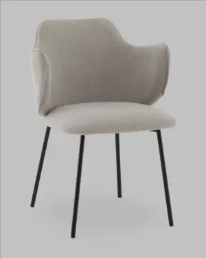 Стул Джиннет велюр светло-серый