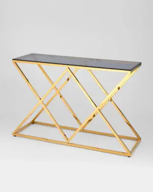 Консоль ИНСИГНИЯ 120*40 золото стекло smoke