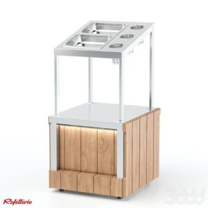 Прилавок диспенсер для столовых приборов Refettorio Capital RD10M (стаканы+GN) нейтральный 605x700x1240(580) мм