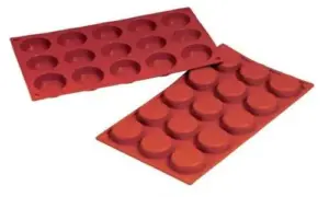 Форма силиконовая P.L. Proff Cuisine "Флан" 15 ячеек d 50 мм, h 14 мм (30*17,5 см)