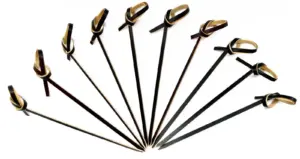 Шпажки Пика "Узелок черный" бамбук 9см, 100 шт