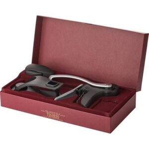 Штопор полуавтоматический Ghidini 347*164 мм.(Набор в подарочной коробке штопор,обрезатель фольги и подставка) артикул 3020