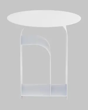 Журнальный столик Arwel металл белый