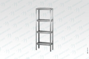 Стеллаж для сушки посуды ССПн - 1000*300*1600 "Norma Inox" (сетки "стаканы" - 4 шт.)