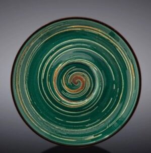 Блюдце Wilmax Spiral темно-зеленое D 120 мм артикул WL-669534/B