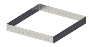 Форма кондитерская MGSteel Квадрат L 100 мм, B 100 мм, H 35 мм, перфорация артикул CRSQ1035P