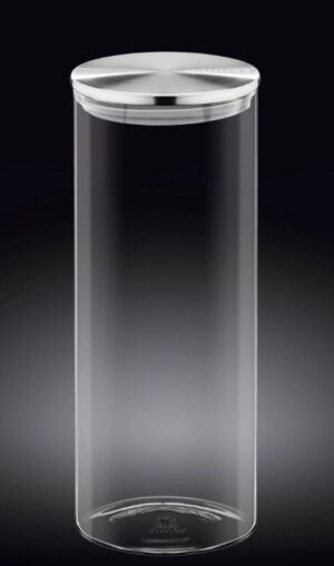 Банка для сыпучих продуктов Wilmax металлическая крышка 1600 мл, H 255 мм, D 100 мм артикул WL-888518/A