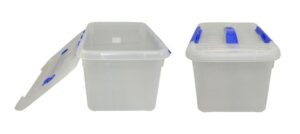 Контейнер для хранения продуктов MGprof прямоуг с ручкой, с синим зажимом 300*230 мм. 8 л. артикул 1720 с