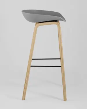 Стул барный LIBRA СЕРЫЙ без спинки 2 шт