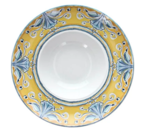 Тарелка для пасты Tognana Positano 400 мл, D 280 мм, H 52 мм, горчичный/белый артикул TZT23288614