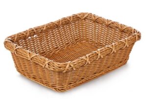 Корзина плетеная Клен коричневая L 400 мм, B 300 мм, H 110 мм артикул кт1973