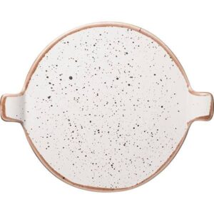 Блюдо Борисовская Керамика «Пунто Бьянка» с ручками; D25см, фарфор; белый, черный артикул ФРФ88803351