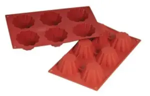 Форма силиконовая P.L. Proff Cuisine "Бриош" 6 ячеек d 80 мм, h 37 мм (30*17,5 см)