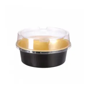 Форма для выпекания 150 мл, 9,3 см, 100 шт, алюминий, черный/золотой, без крышки, Garcia de Pou