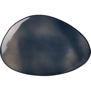 Блюдо Борисовская Керамика «Пати»; L37, B25см, фарфор; серый, синий артикул ФРФ88806493