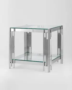 Журнальный столик 55*55 ГЭТСБИ серебро