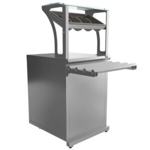 Прилавок для приборов и подносов Luxstahl ПП (С)-600 Premium (нерж.)