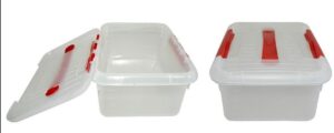 Контейнер для хранения продуктов MGprof прямоуг. с ручкой, с красным зажимом 300*230 мм.6 л. артикул 1706 к