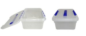 Контейнер для хранения продуктов MGprof прямоуг.с ручкой, с синим зажимом 300*230 мм.6 л. артикул 1706 с