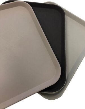 Поднос прорезиненный Norma 460х360х20 мм антискользящий коричневый артикул C2821