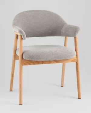 Стул обеденный Tavu с деревянными ножками серый