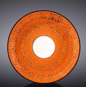 Блюдце Wilmax Splash оранжевое D 140 мм артикул WL-667335/B