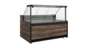 Витрина холодильная Carboma Gelios GC111 VV 1,25-1 (газлифт) (1008 Темный дуб)