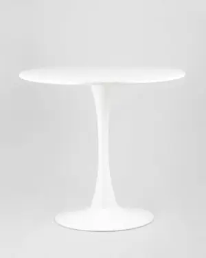 Стол Tulip D80 белый круглый на одной ножке
