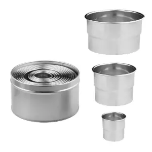 Набор кондитерских форм "Круг", d 26/34/4/47/55/62/7/76/82/88/95/103 мм, высота 5 см, 12 шт