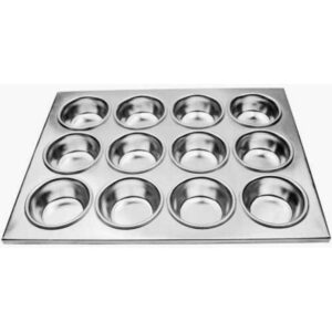 Противень для маффинов P.L. Proff Cuisine 12 ячеек, 7 см (h 3 см), l 35,5 см, h 27 см, алюминий артикул MP-12