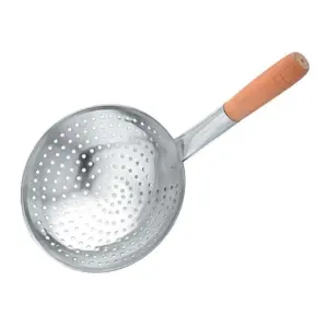 Половник-шумовка короткий "Китайский" с деревянной ручкой, d 28 см, P.L. Proff Cuisine