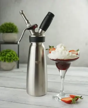 Сифон (кремер) для взбивания сливок,нержавеющая сталь+алюминий, 0,5 л, P.L.- Barbossa