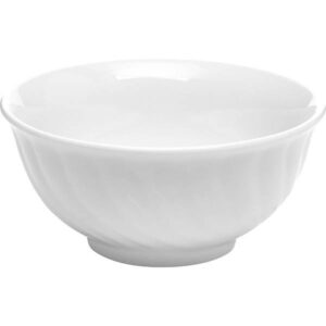 Салатник Дулево «Голубая роза», 400мл; D130, H65мм, фарфор, белый артикул 01730