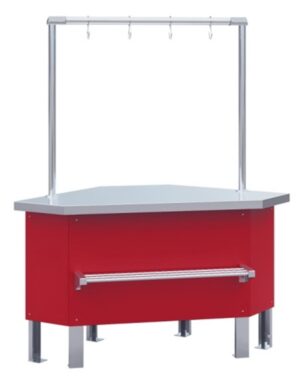 Мясной холодильный прилавок Марихолодмаш ПХС-УН (встроенный холод, с креплением для перекладины)