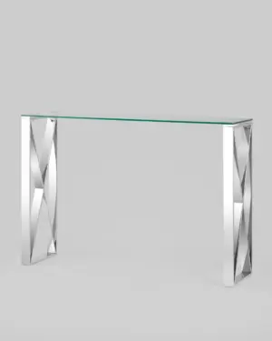 Консольный столик КРОСС 115*30 серебро