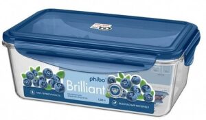 Контейнер для хранения продуктов RESTOLA BRILLIANT 1,35 л, H 82 мм, L 225 мм, B 135 мм синий артикул 431199417