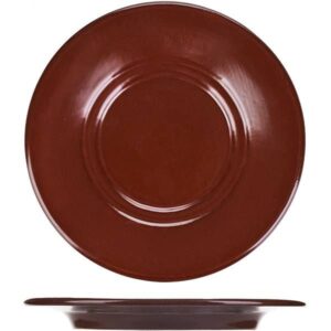 Блюдце Борисовская Керамика «Шоколад»; D155, H20мм, фарфор; темно-коричневый артикул ФРФ88801437