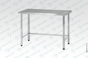 Стол производственный СПРн - 600*600*860 "Norma" (каркас полимер; полка-обвязка, нерж. 430; ножка профильная, тр. 40*40)