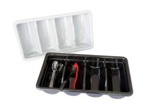 Подставка для столовых приборов MACO JingBao 8673 L 515 мм, B 290 мм, H 95 мм серая артикул 360698