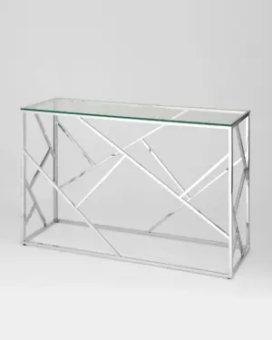 Консоль АРТ ДЕКО 120х40 серебро