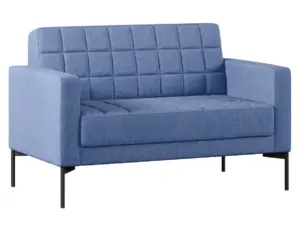 Диван с подлокотниками двухместный Shoko рогожка синяя