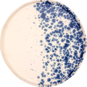 Блюдо Le CoQ Phobos D 310 мм, H 25 мм, белый, синий артикул LPHO019BB005310
