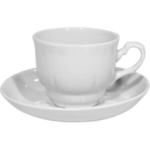 Кофейная пара Добрушский фарфоровый завод «Романс»; 100мл, фарфор, белый артикул 6C1626