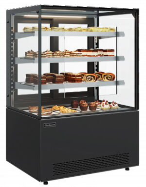 Витрина кондитерская Carboma Cosmo KC78-130 VV 1,2-2 (открытая, фронт оргстекло) (9005)