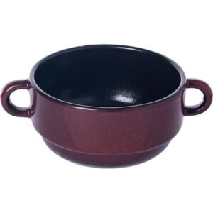 Бульонница Борисовская Керамика «Млечный путь красный»; 300мл; D115, H55мм, фарфор, красный, черный артикул ФРФ88801360